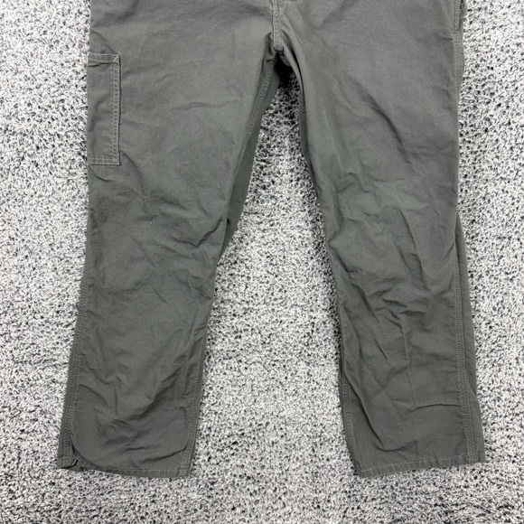 Carhartt Pants Mens 34x30 Green B151 FAT Loose Original Fit Carpenter Workwear - Picture 6 of 14